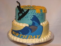 Surfing Birthday Cake