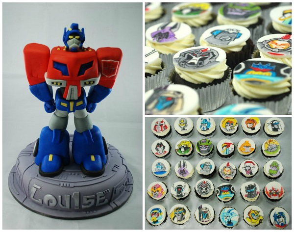 Transformer Cupcake Cake