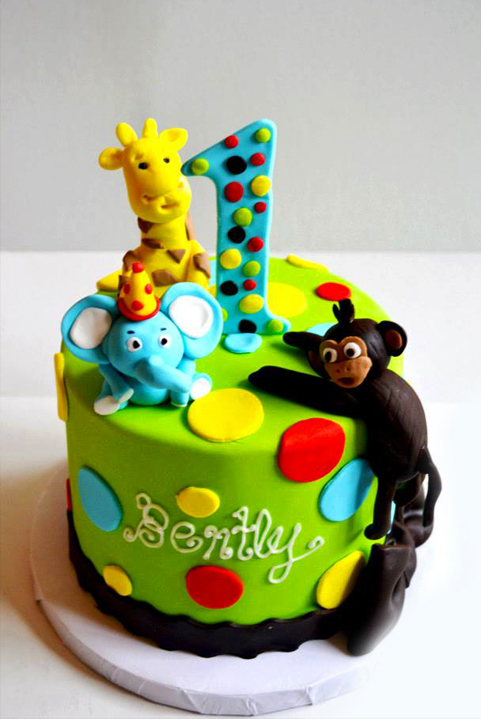 12 Animal First Birthday Cakes Photo Safari Animal Birthday Cake