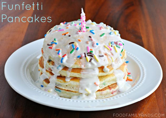 Birthday Cake Pancakes Funfetti