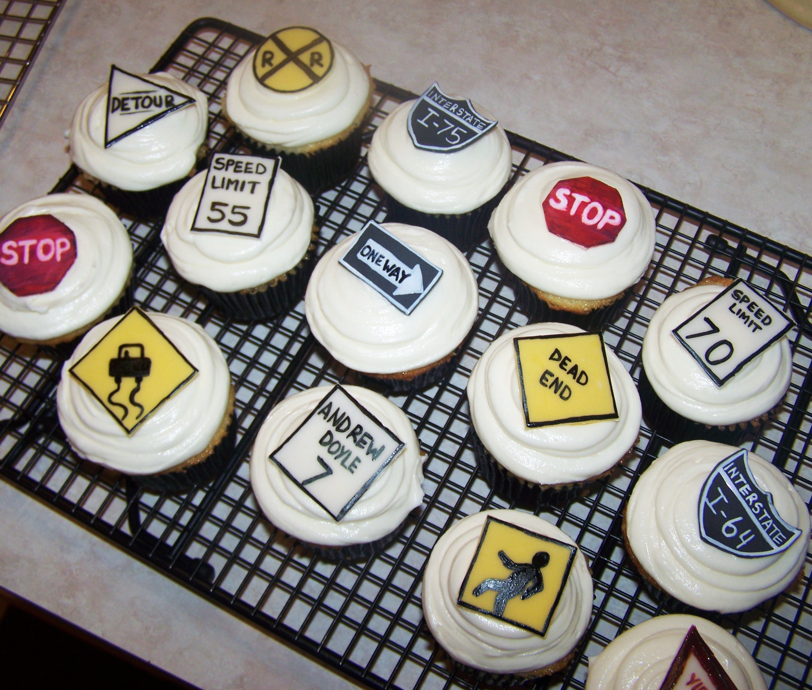 Birthday Cake with Road Signs