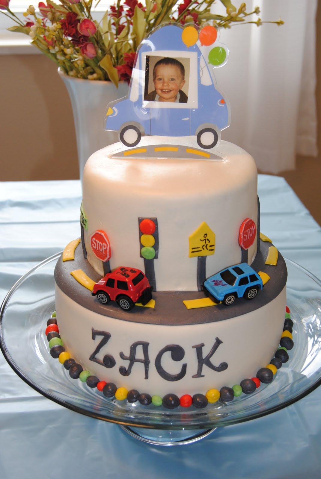 Birthday Cake with Road Signs