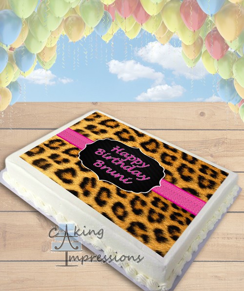 Cheetah Print Sheet Cakes