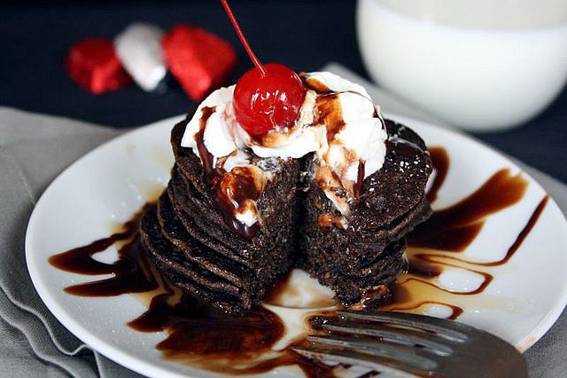 Chocolate Brownie Batter Pancakes