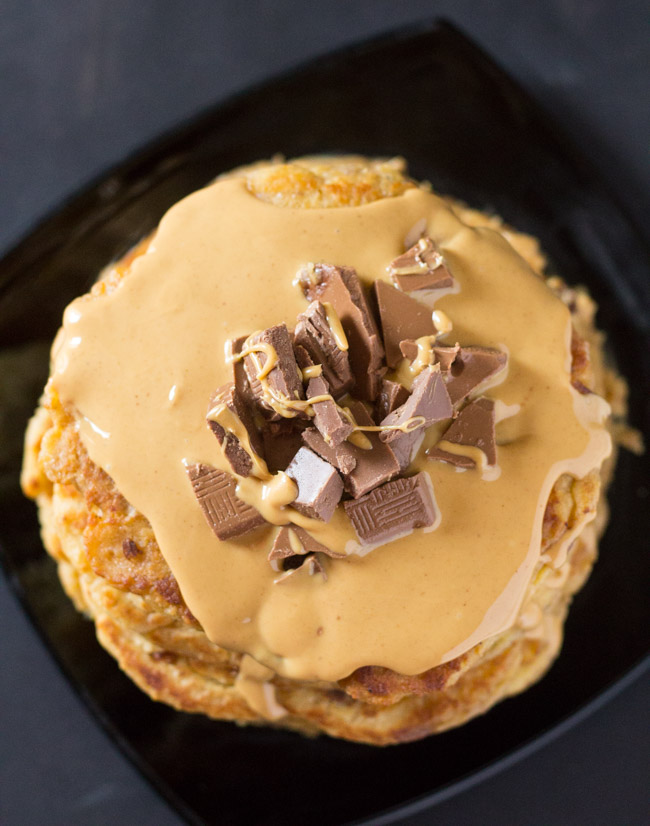 Chocolate Peanut Butter Pancakes