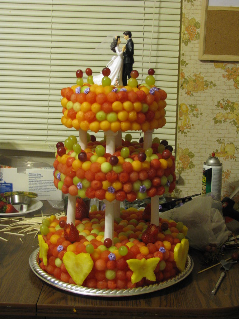 Fresh Fruit Wedding Cake