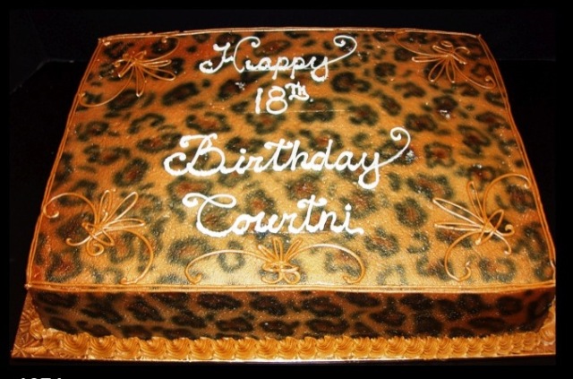 Leopard Print Sheet Cake