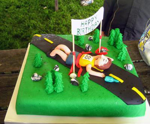 Marathon Runner Happy Birthday Cake