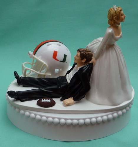 Miami Hurricanes Wedding Cake Topper