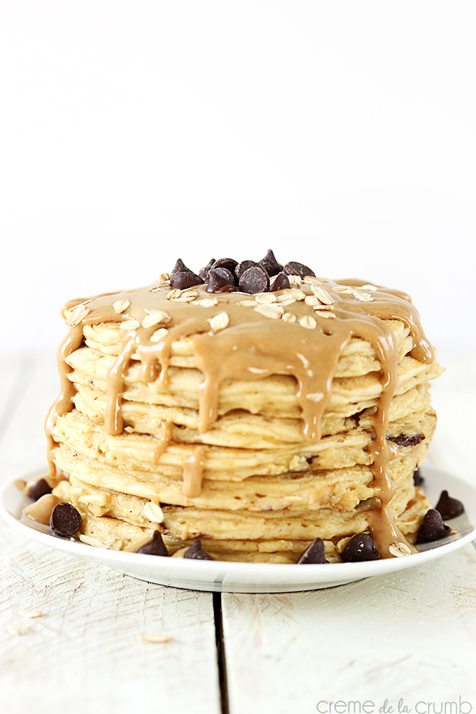 Peanut Butter Chocolate Chip Pancakes