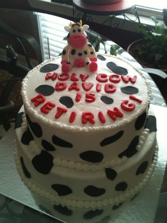 Retirement Cake Cow