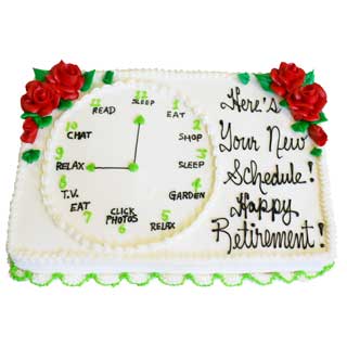 Retirement Clock Cake