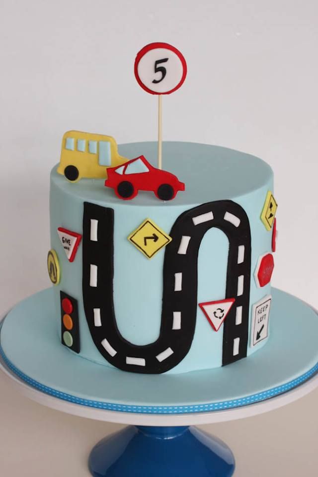 Road Traffic Signs Birthday Cake