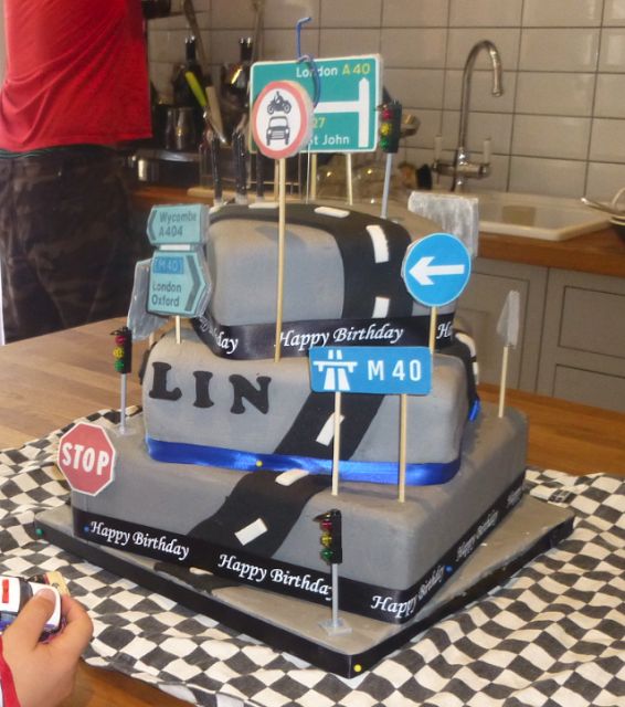 Road Traffic Signs Birthday Cake