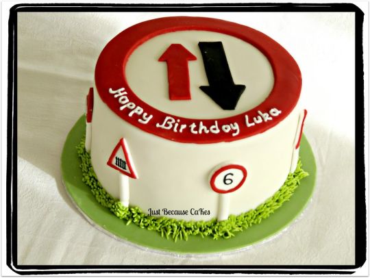 Road Traffic Signs Birthday Cake