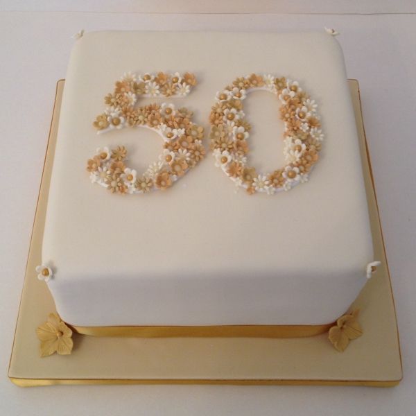 50 Golden Wedding Anniversary Cake