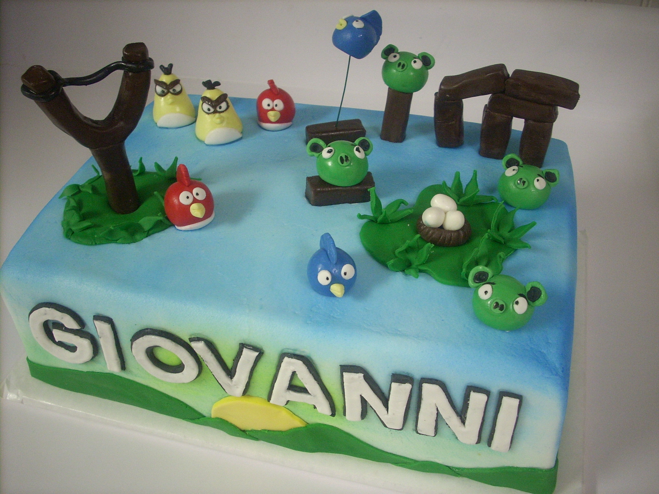 Angry Birds Sheet Cake