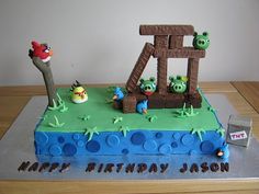 Angry Birds Sheet Cake