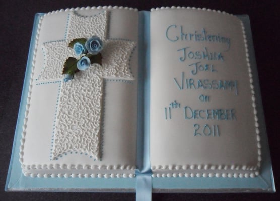 9 Photos of Bible Baptism Sheet Cakes For Boys