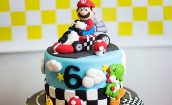 12 Mario Birthday Cakes For Boys Photo - Fondant Birthday Cake, Mario ...