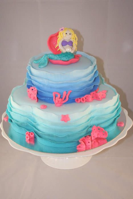 Mermaid Ombre Cake Ruffles