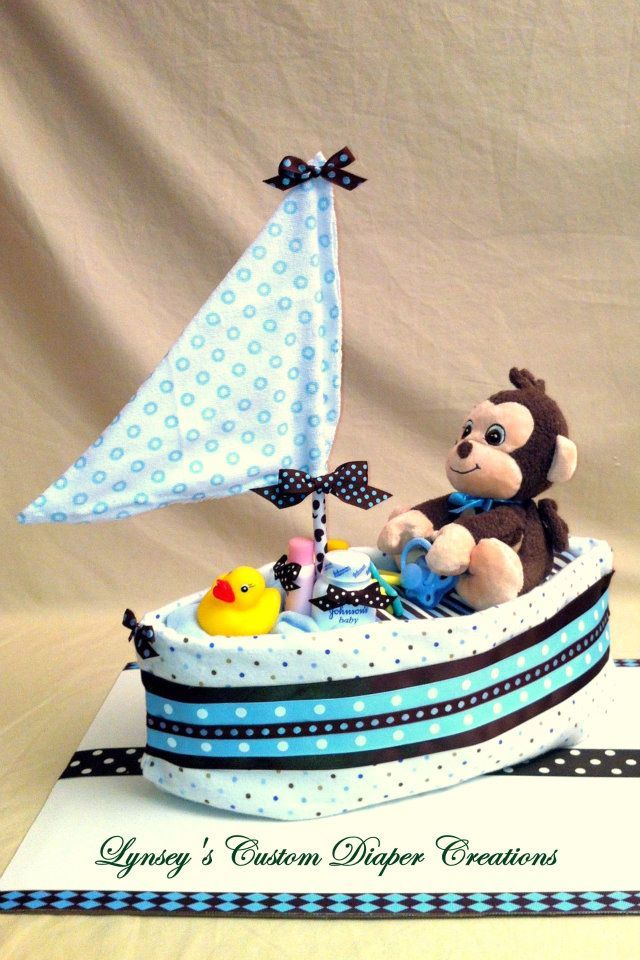 Nautical Baby Shower Diaper Cake