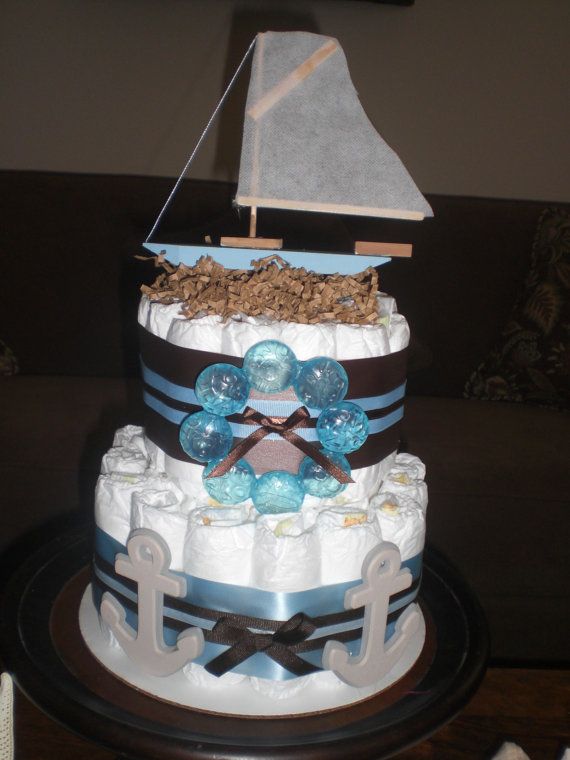 Nautical Themed Diaper Cake