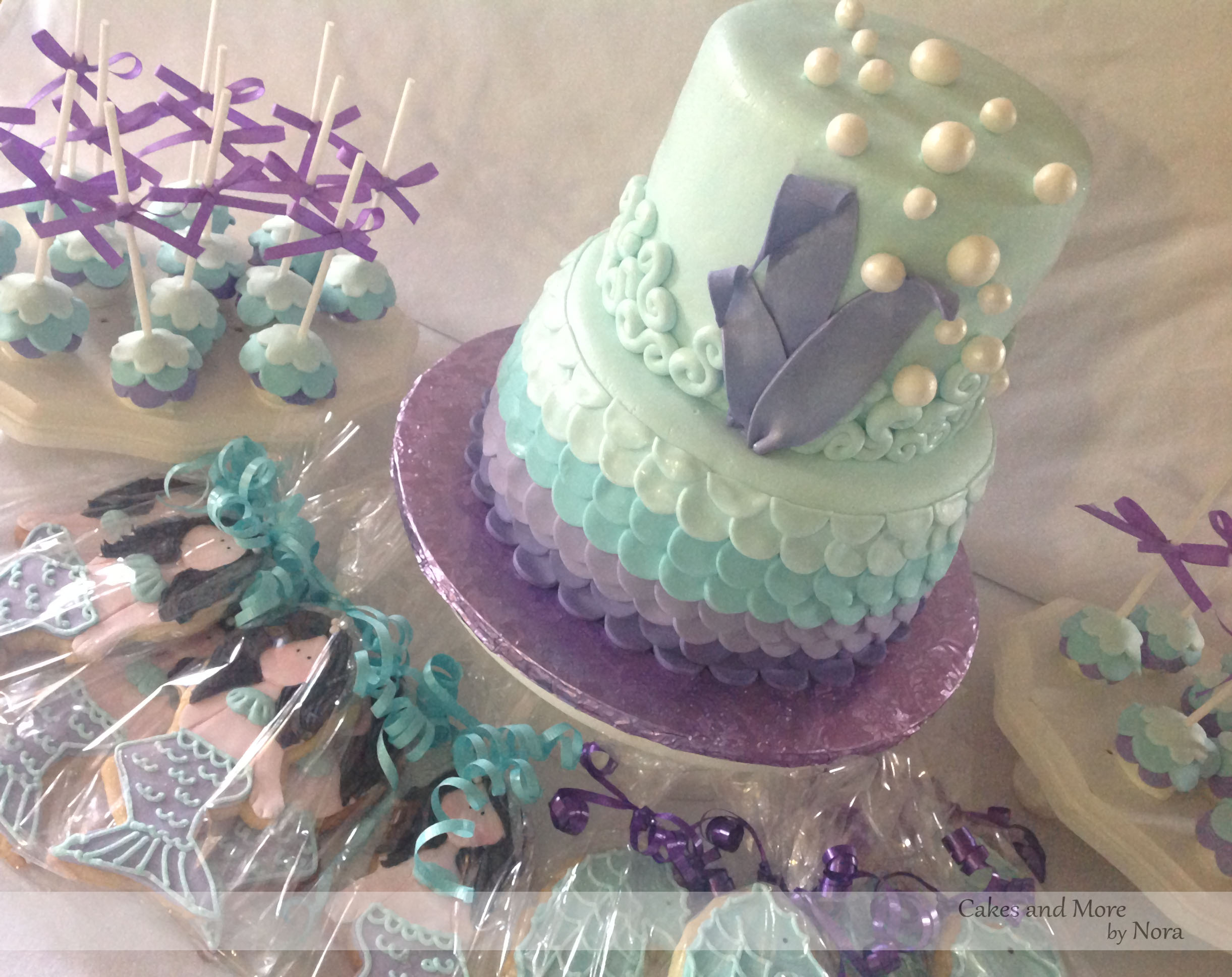 Ombre Mermaid Birthday Cake