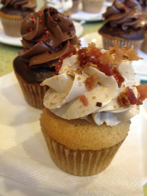 Pancake and Bacon Cupcakes