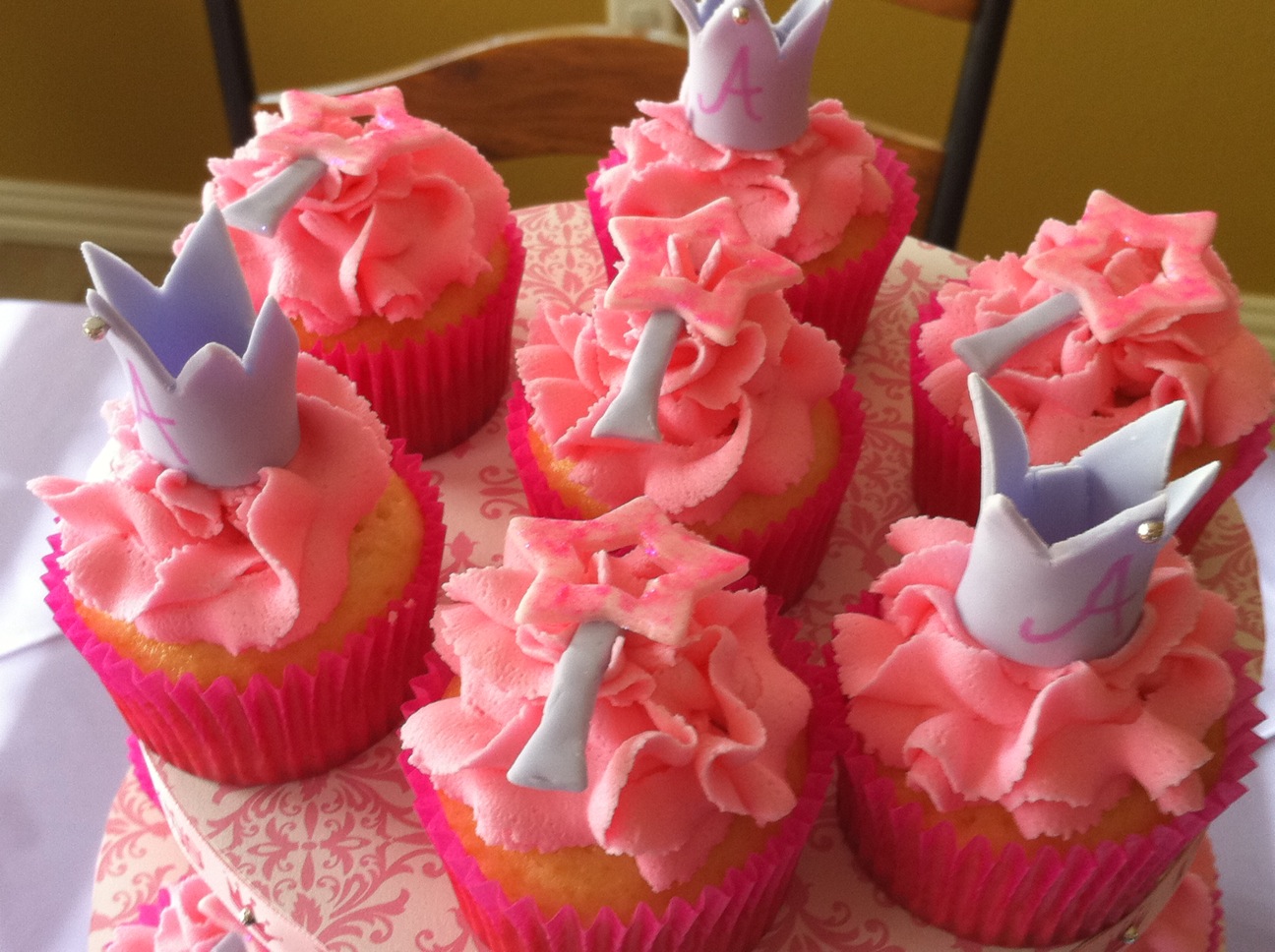 Princess 1st Birthday Cupcake Cake