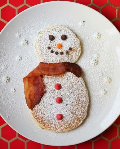 Santa Christmas Morning Breakfast Pancakes