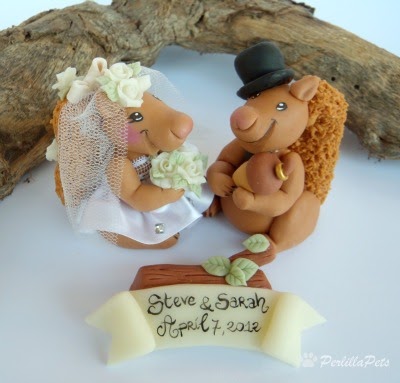 Squirrel Wedding Cake Topper