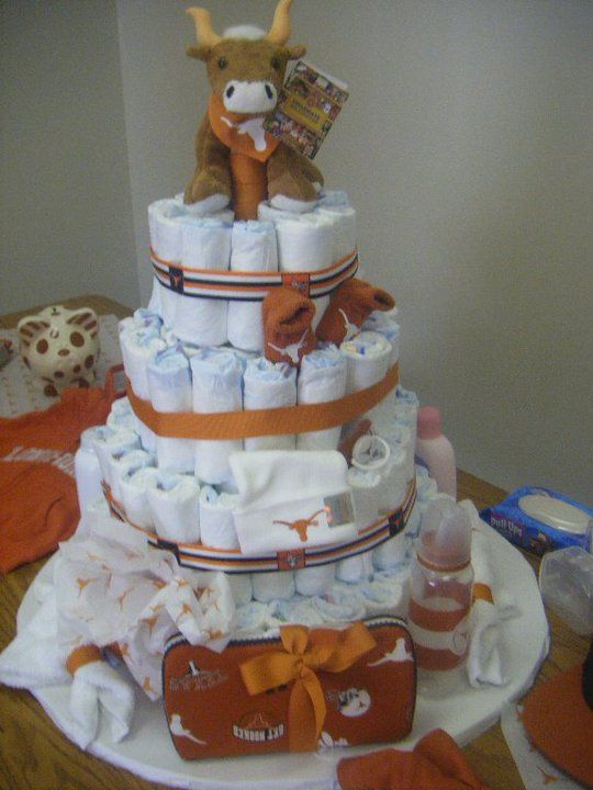 Texas Longhorn Baby Shower Cake