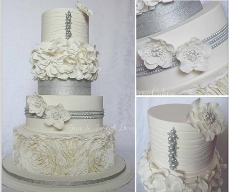 25th Wedding Anniversary Cake Designs