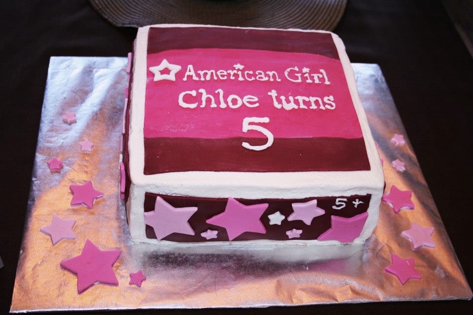 American Girl Doll Box Cake