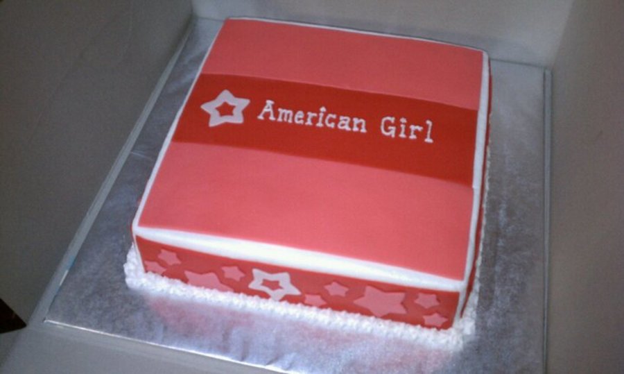 American Girl Doll Box Cake