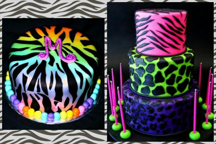 Animal Print Birthday Cakes for Teen Girls