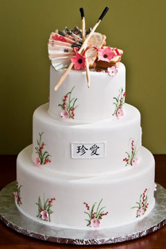 Asian-themed Wedding Cake