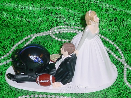 Baltimore Ravens Football Wedding Cake Topper