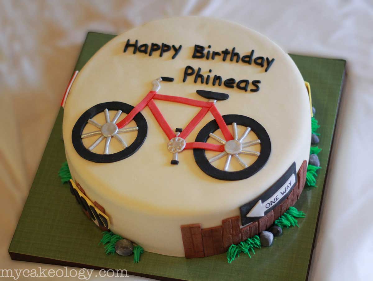 Bicycle Birthday Cake