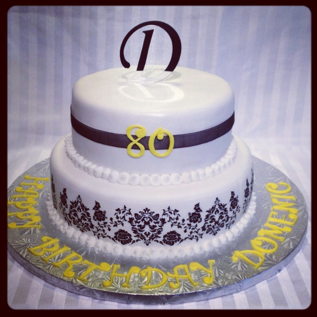 Birthday Cake with Monogram