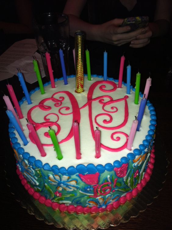 Birthday Cake with Monogram