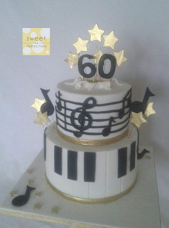 Black and Gold 60th Birthday Cakes