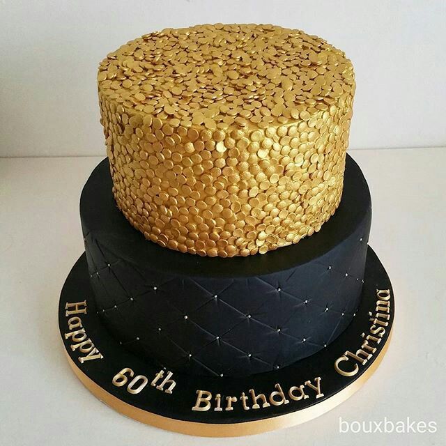 Black and Gold 60th Birthday Cakes