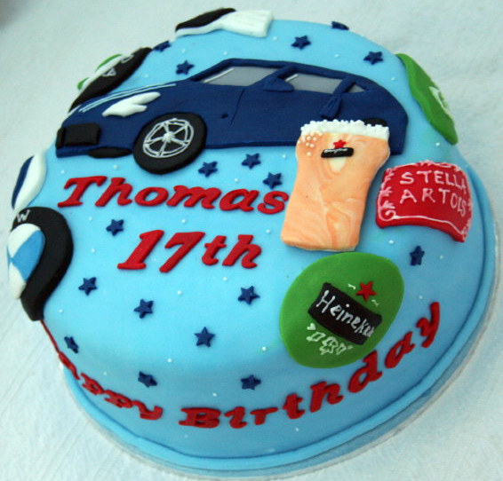 Boys 17th Birthday Cake