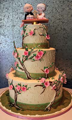 Cherry Blossom Wedding Cake