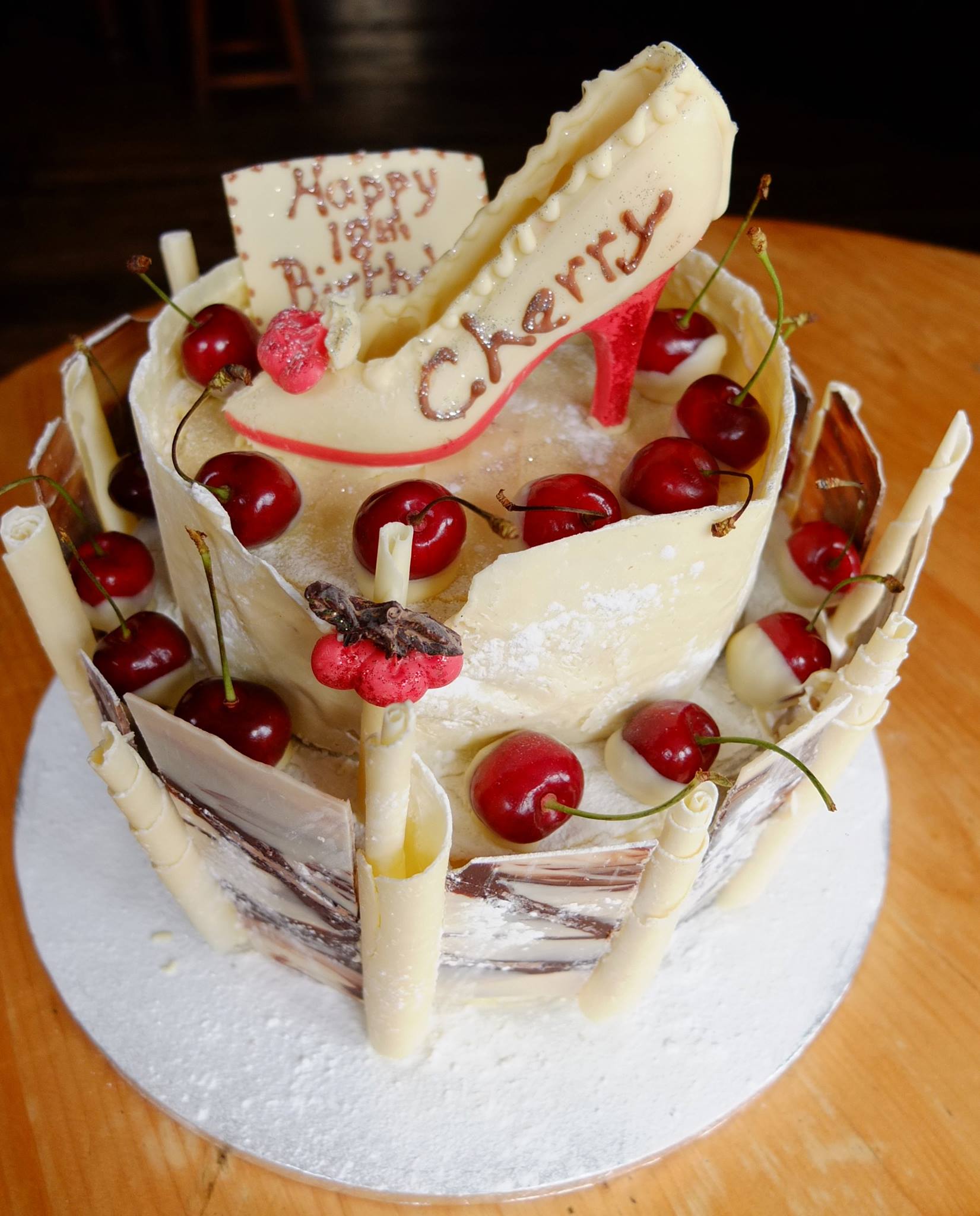 Cherry Chocolate Birthday Cake