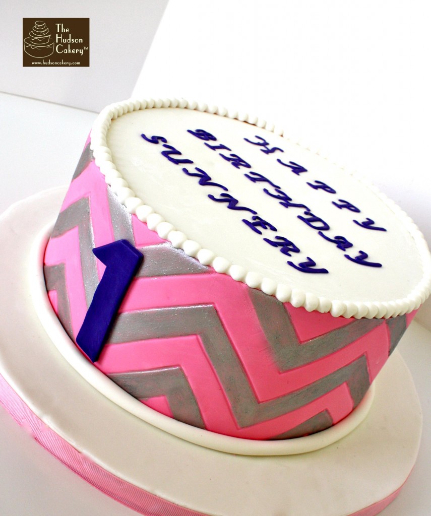 Chevron Birthday Cake