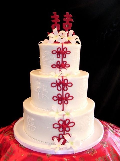 Chinese-themed Wedding Cake