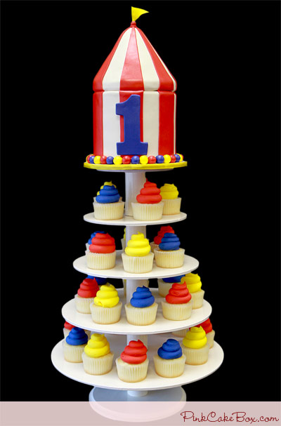 Circus Tent Cupcake Tower